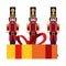 Nutcrackers christmas toy and gift box