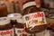 Nutella jar in hand at supermarket , Nutella is the famous italian brand of hazelnut chocolate spread