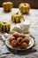 Nutella stuffed pumpkin churro bites