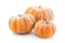 Nutmeg pumpkins on white