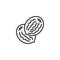 Nutmeg seed line icon