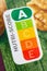 Nutri Score nutrition label symbol healthy eating for food portrait format