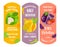 Nutrient rich baby food, corn and carrot labels