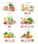 Nutririon diet food types product infographic organic vegetarian raw food concept health vector illustration