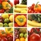 A nutrition collage with a lot of tasty fruits