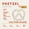 Nutrition fact of pretzel. Hand drawn vector.
