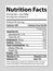 Nutrition Facts Banner Bright Vector Illustration