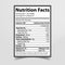 Nutrition Facts Piece of Paper Vector Illustration