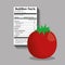 Nutrition facts of tomato label content template