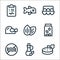 nutrition line icons. linear set. quality vector line set such as vegan, olive oil, no meat, soy, almond, chicken, eggs, fish