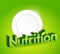 nutrition sign and food plate illustration design