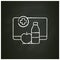 Nutrition therapy online chalk icon