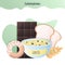 Nutritional macronutrients. Food group carbohydrates. Nutrient infographic. Food ingredient illustration, food nutrition