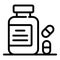 Nutritional supplements icon, outline style