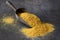 Nutritional Yeast Spilled from a Scoop