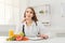 Nutritionist desk with fruit and measuring tape