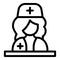 Nutritionist doctor icon, outline style