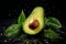 Nutritious Fresh avocado. Generate Ai