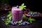 Nutritious Fresh blueberry smoothie. Generate Ai