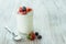 Nutritious Yogurt Breakfast With Blueberries and Strawberries