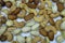 nuts almonds cashew hazelnuts scattered on white background