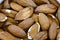 Nuts almonds closeup, macro
