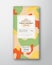 Nuts Chocolate Label Abstract Shapes Vector Packaging Design Layout with Realistic Shadows. Modern Typography Hand Drawn