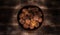 Nuts, healthy nutritional food. walnut close-up on a wooden background