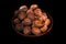 Nuts, healthy nutritional food. walnut close-up on a wooden background