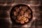 Nuts, healthy nutritional food. walnut close-up on a wooden background