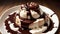 Nuts About Hot Fudge A Classic and Nutty Sundae for National Hot Fudge Sundae Day.AI Generated
