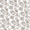 Nuts and leaves, nutrition and dieting seamless pattern