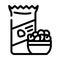 nuts snack line icon vector illustration
