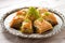 Nutty Baklava arabian dessert. Generate Ai