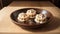 Nutty Bliss Sesame Oil Infused Dumplings for National Dumpling Day.AI Generated