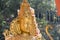 Nuwara Eliya, Sri Lanka: 03/21/2019:Sriramajayam Hindu Temple ornate gold statues of the gods