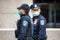 NY, NY, USA - Jan. 22, 2021: Postal service inspection police offcers wearing masks
