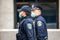 NY, NY, USA - Jan. 22, 2021: Postal service inspection police offcers wearing masks