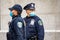 NY, NY, USA - Jan. 22, 2021: Postal service inspection police offcers wearing masks