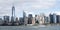 NY Waterway ferry with downtown NYC in background