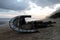 Nyang-nyang beach and some broken rustic shipwrecks during cloud