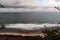 Nyang-nyang beach and some broken shipwrecks during sunset.