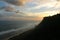 Nyang-nyang beach and some broken shipwrecks during sunset.