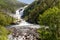 NyastÃ¸lfossen the second waterfall in the Husedalen valley