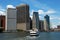NYC: Ferry Boat in NY Harbour & Skyline