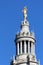 The NYC Municipal City Hall Building detail, center of city operations of New York City