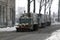 NYC Sanitation trucks plowing snow in the Bronx