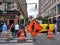 NYC Signs, Men At Work Sign, Manhattan, NYC, NY, USA