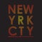 NYC t-shirt typography with gradient. New York, Brooklyn modern print for tee shirt graphics. Trendy apparel stamp, poster design.