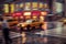 NYC taxi blur